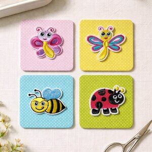 3D Bug Buddies Mini Card Set | Set of 4 w/ Envelopes - Butterfly Ladybug Bee